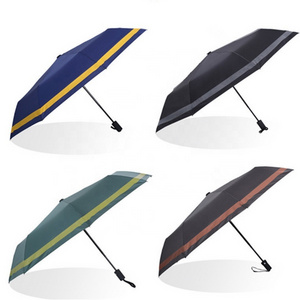 High quality wholesale  Colorful folding Multi Colors fully Automatic 3 Fold Sun umbrellas  for adult Rain Umbrella with logo