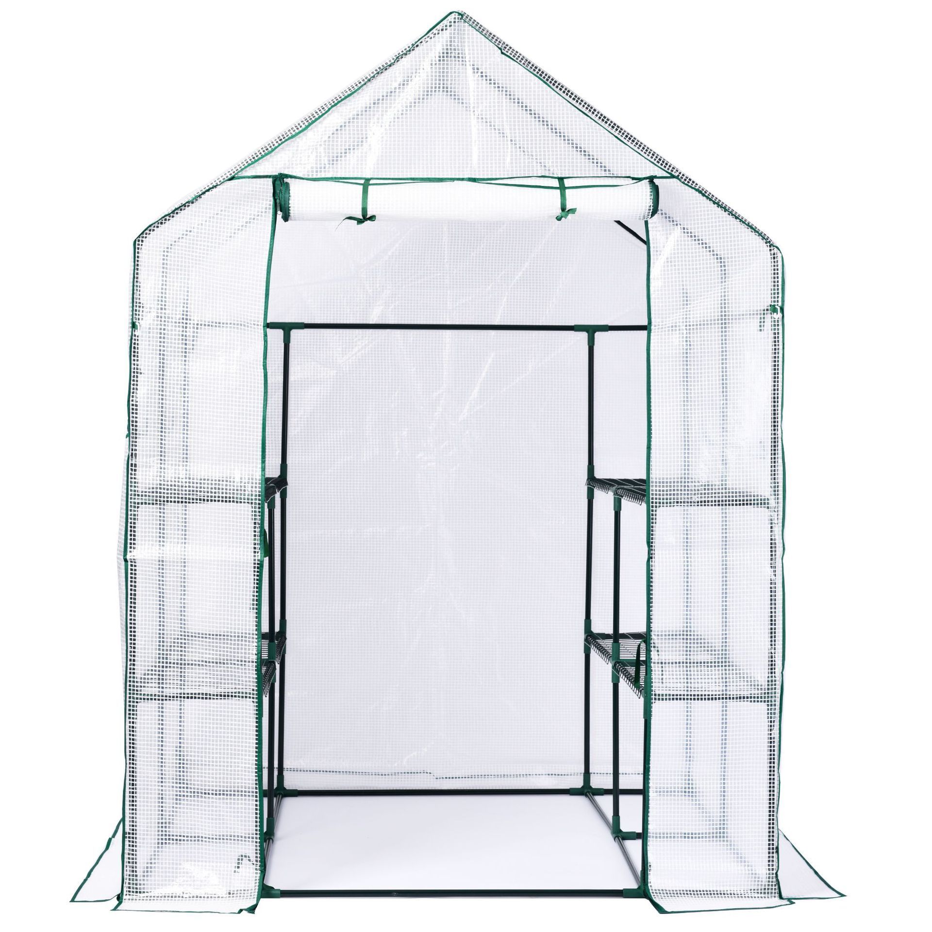 143x143x195cm High-accuracy Plant Nursery Walk-in Greenhouse Tall Greenhouses Tent with Shade Net PE Greenhouse