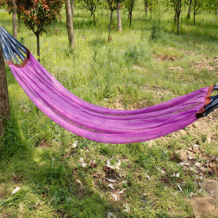 Hot selling outdoor field camping leisure supplies ice silk bag breathable hammock