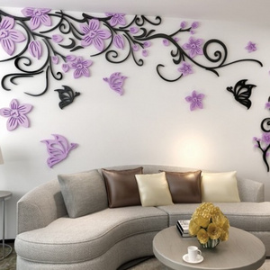 Hot selling simple and modern wall stickers 3D acrylic stickers TV wall decoration background wall paste