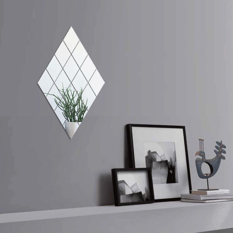 Hot sale 15*15cm DIY mirror wall sticker self-adhesive PET soft mirror bathroom waterproof mirror sticker