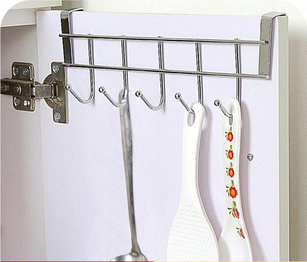 Wholesale nail free five hoodie hook cabinet door back hook stainless steel door rear hook