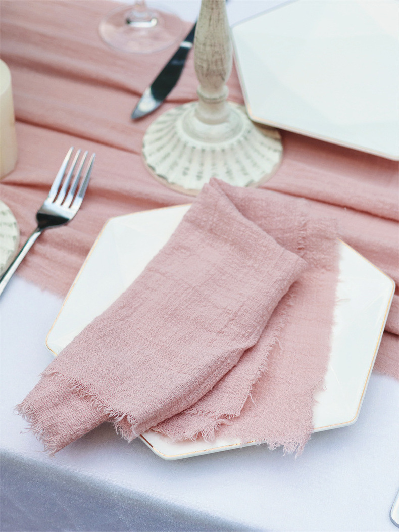 100% Natural Soft Cotton Weddings Decorative Parties Family Everyday Use Bulk Linen Dinner Napkins Cloth Napkins