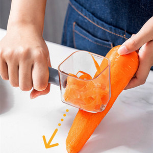 Single-head peeler stainless steel kitchen gadgets vegetable melon and fruit long handle creative with storage peeling knife