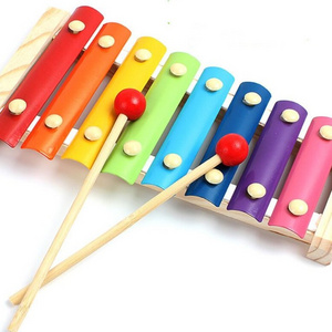 8 tones musical instrument toy kids wooden xylophone toy knock harp toy