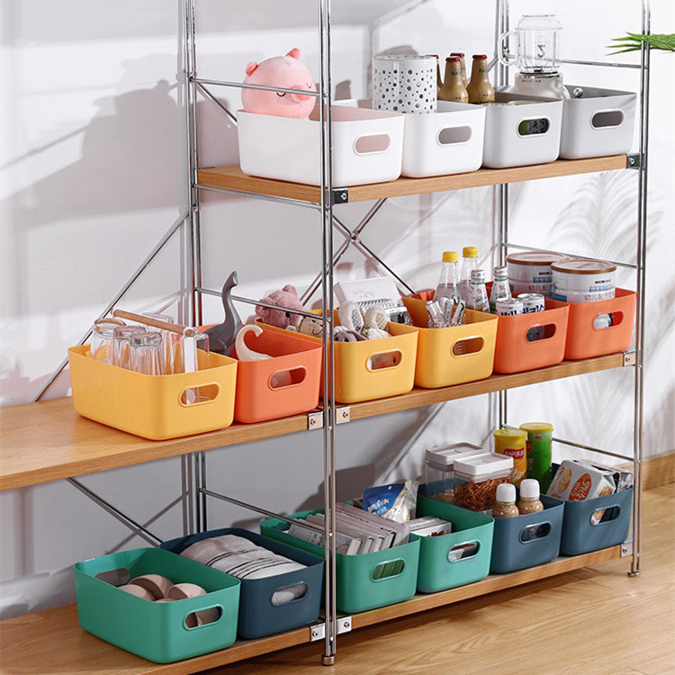 Factory wholesale Household desktop storage box living room small items plastic sorting box kitchen supplies storage basket