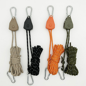 High Quality Outdoor Camping Accessories Heavy-Duty Adjustable Rope Pulley Lock Buckle Tent Rope