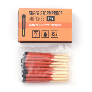 Outdoor emergency waterproof and windproof matches