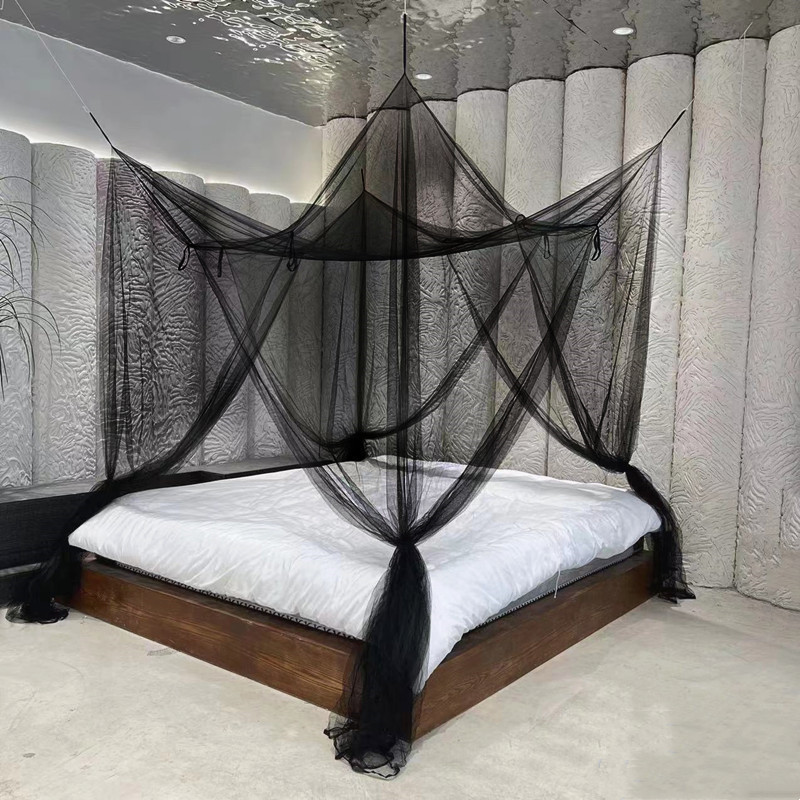 Mosquito net for household use super tall square mosquito net with four side doors polyester large mosquito net