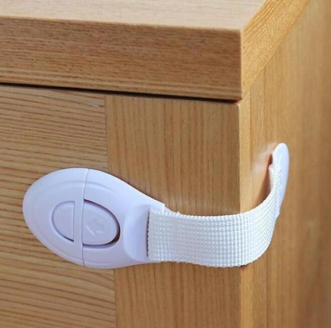 Hot selling child safety lock infant baby antipinch drawer lock long girdle adjustable child safety locks