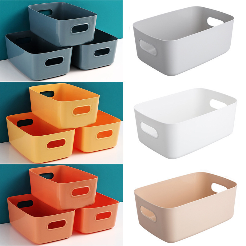 Factory wholesale Household desktop storage box living room small items plastic sorting box kitchen supplies storage basket