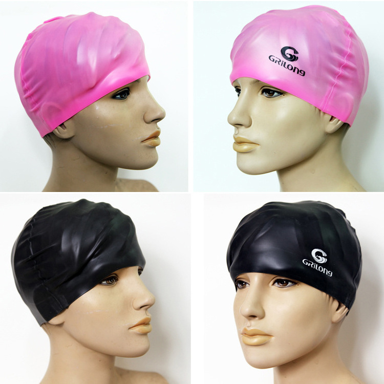 Hot Sale Elastic Silicone Adult Unisex Swimming Caps Waterproof Swim Diving Hats