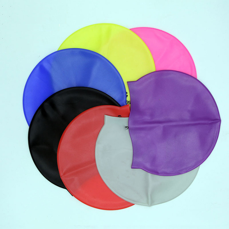 Hot Sale Elastic Silicone Adult Unisex Swimming Caps Waterproof Swim Diving Hats