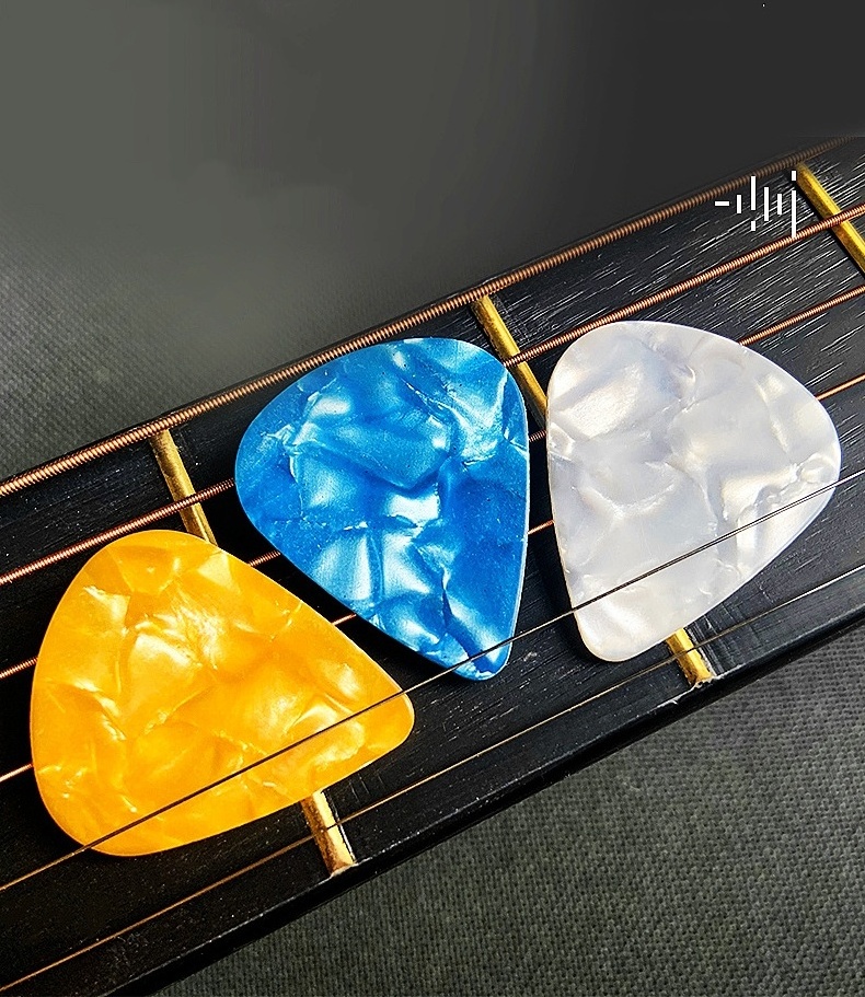 10/20Pcs Guitar Picks Set Acoustic Guitar Electric Guitar Bass Ukulele Stick-on Holder (Picks Random Color)