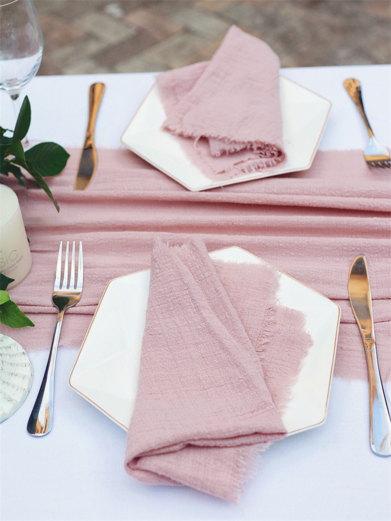 100% Natural Soft Cotton Weddings Decorative Parties Family Everyday Use Bulk Linen Dinner Napkins Cloth Napkins