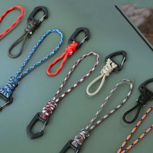 Paracord Keychain Lanyard Rotatable Buckle Knife Rope Parachute Cord Outdoor Survival Backpack Key Ring Neck Hanging Rope Tool