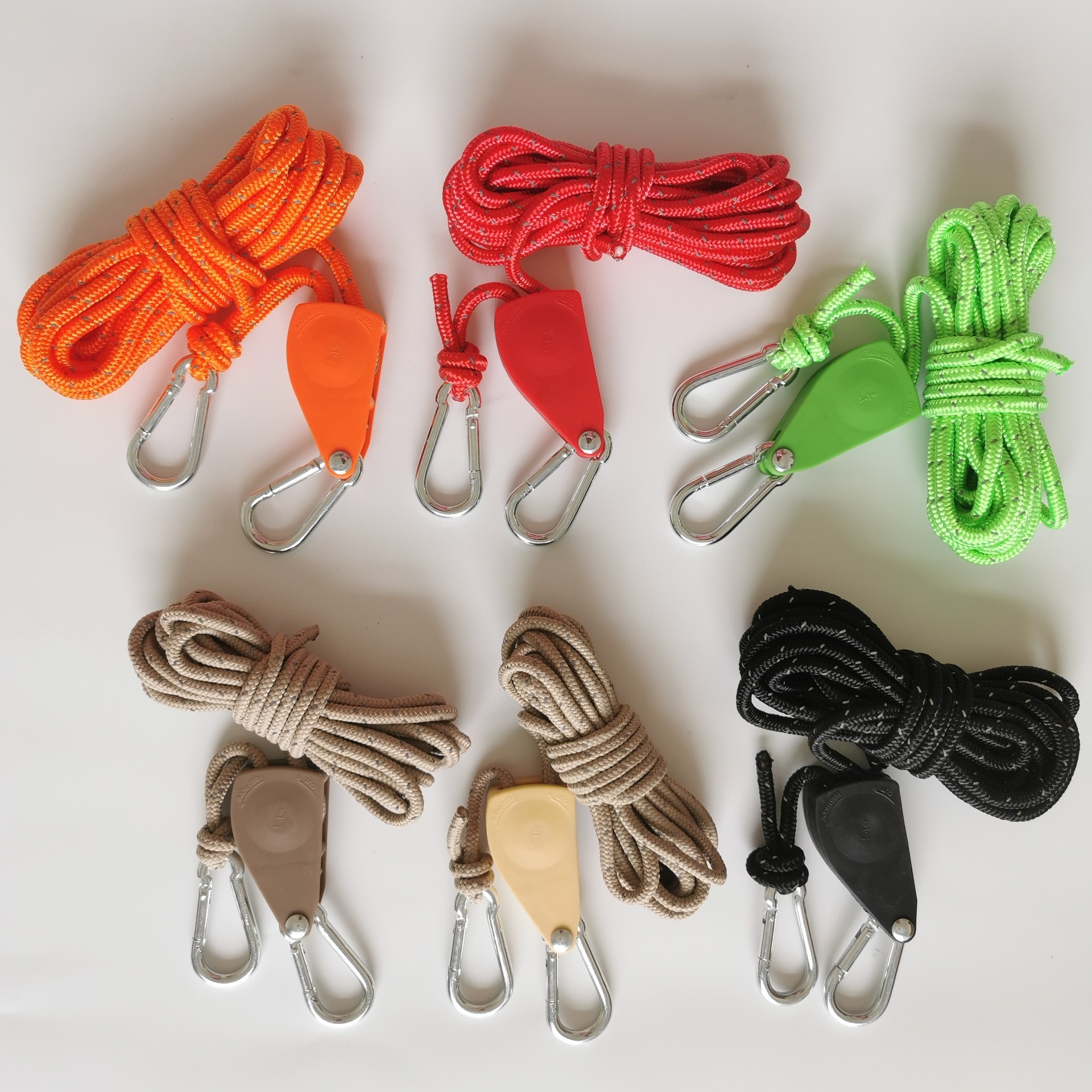 High Quality Outdoor Camping Accessories Heavy-Duty Adjustable Rope Pulley Lock Buckle Tent Rope