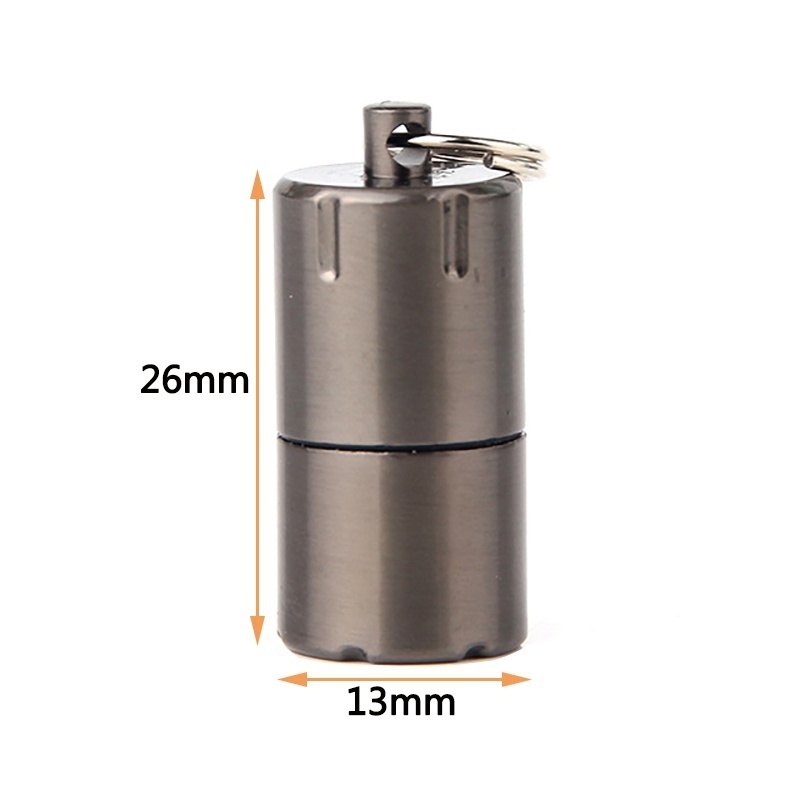 Camping Emergency Fire Starter Mini Kerosene Compact Lighter Key Chain Capsule Gasoline Lighter