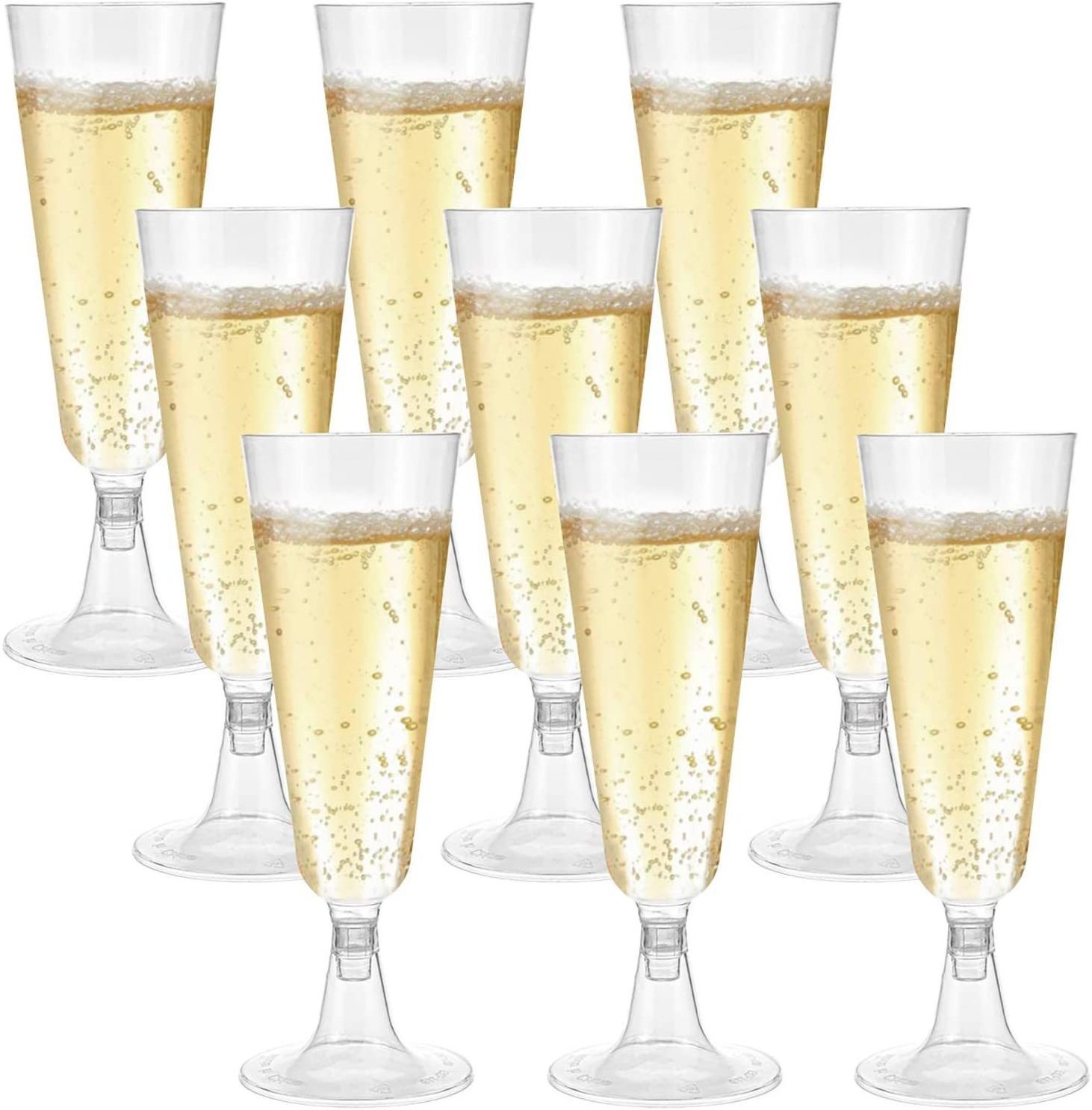 Disposable champagne glasses tall plastic cups suitable for party in coffee shop dessert shop