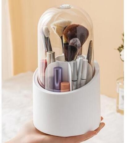 Large Perfume Cosmetics Beauty Organizer Clear Cosmetic Storage Display Case 360 Rotating Makeup Organizer