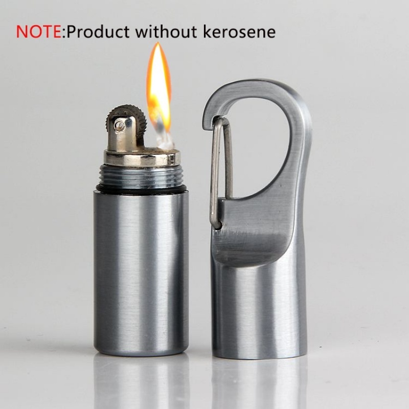 Hanging Mini Kerosene Capsule Gasoline Lighter Outdoor Tools Key Chain Buckle Lighter