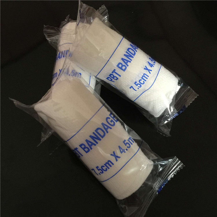 7.5cm X 4.5m Medical Supply Conforming First Aid Gauze Wound Dressing Emergency Care Cotton PBT Elastic Bandage