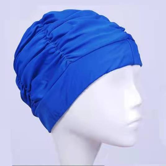 Hot sale comfortable fabric swimming cap adult loose high stretch swim cap women's long hair swimming cap