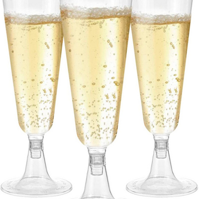 Disposable champagne glasses tall plastic cups suitable for party in coffee shop dessert shop