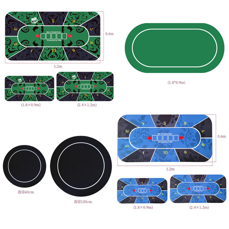 Non-Slip Casino Gambling Rubber Backed Black Jack  Poker Mat Blackjack Mat