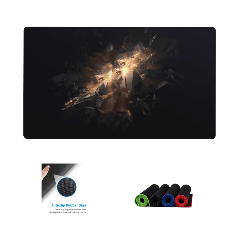 High Quality Unique Custom Logo Printed Waterproof Rectangular Xxl Rubber Neoprene Keyboard Gaming Mouse Mat Desk Pad Deskpad