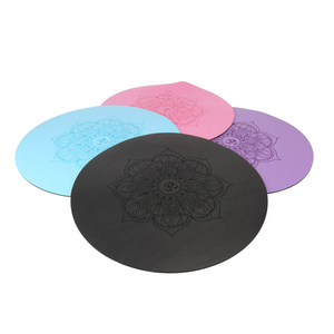 Customized Eco Friendly Non Slip Exercise Workout Gym Meditation Jump Large Circular Circle Rubber PU Round Yoga Mat 140 cm