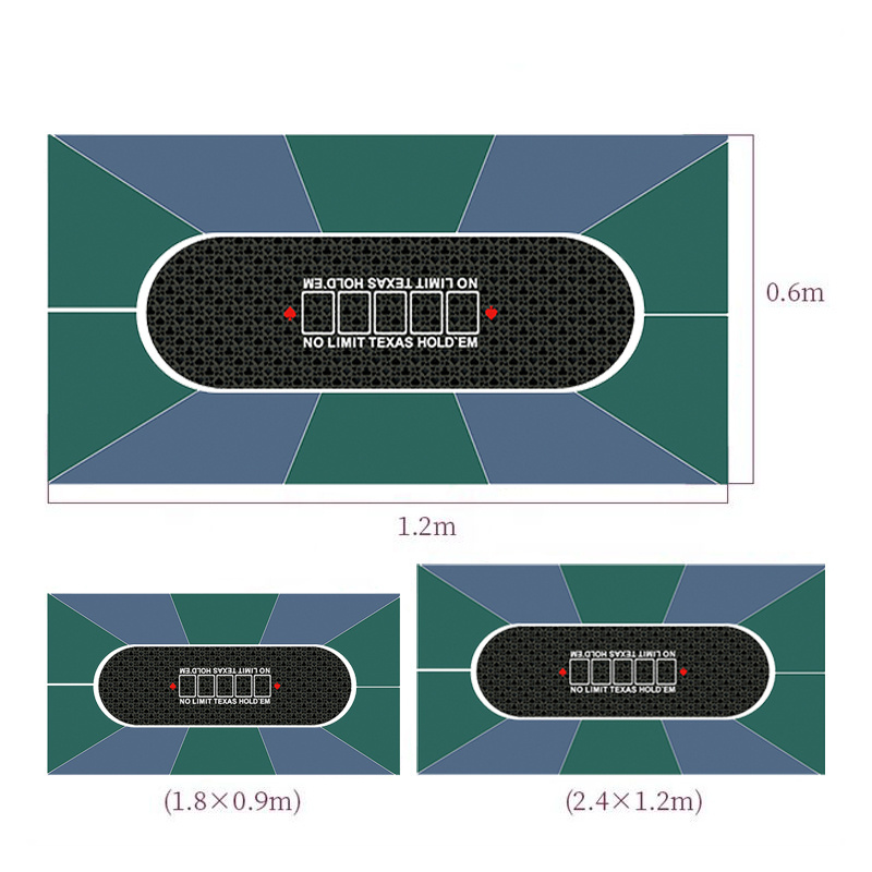 Waterproof Non Slip Neoprene Natural Rubber Custom Printing Game Poker Mat 180*90