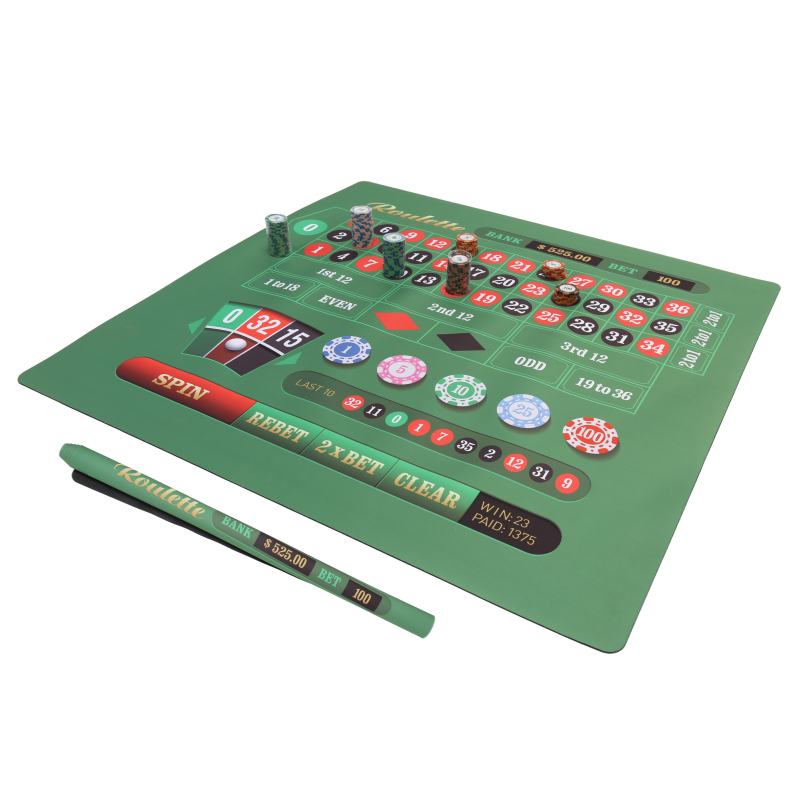 Full Color Printed Foldable Rubber Backed Poker Mat Poker Table Mat Play Card Pad Playmat Custom