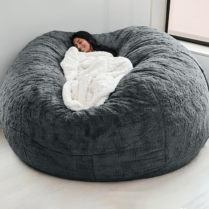 5ft 6ft Outdoor Oversized X Large Poly Fleece Bean Bag Chair Cover No Filling For Party