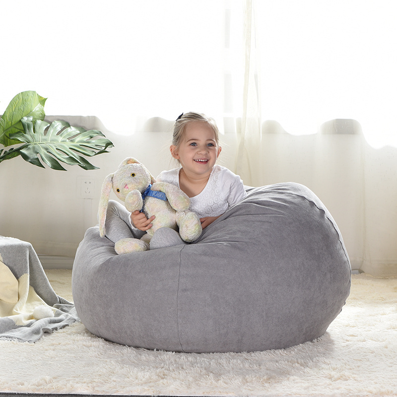 YJ Stuffed Animals Bean Bag Chair Cover Candy-Colored Bean Bag, Baby Bean Bag for Organizing Kid's Room