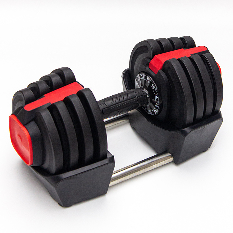 Quality Gym Fitness Equipment Beauty Long Bar Cast Iron Dumbbell Set Order Complete Rack 20KG Cheap Buy Dumbbells Cheap Set