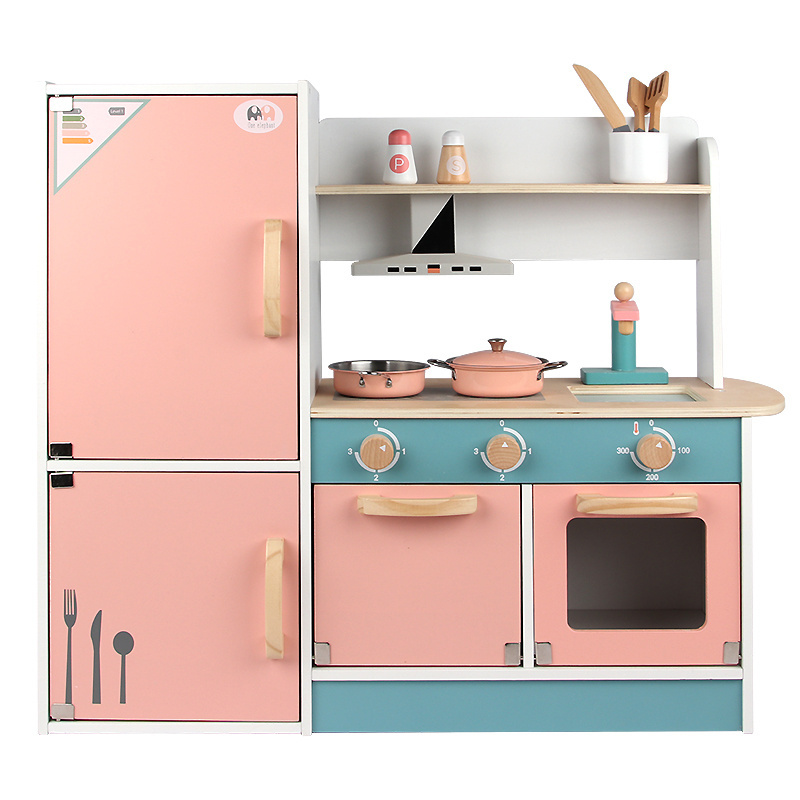 New Design Wooden Kitchen Refrigerator Style D Play Set For Children Kitchen Set Pretend Play Wooden Toys For Kids