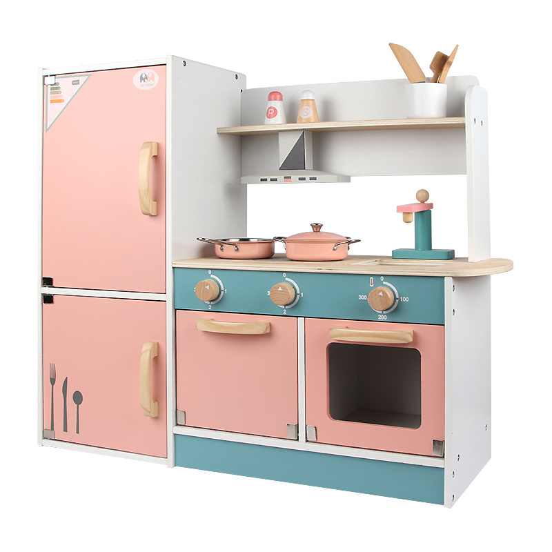 New Design Wooden Kitchen Refrigerator Style D Play Set For Children Kitchen Set Pretend Play Wooden Toys For Kids