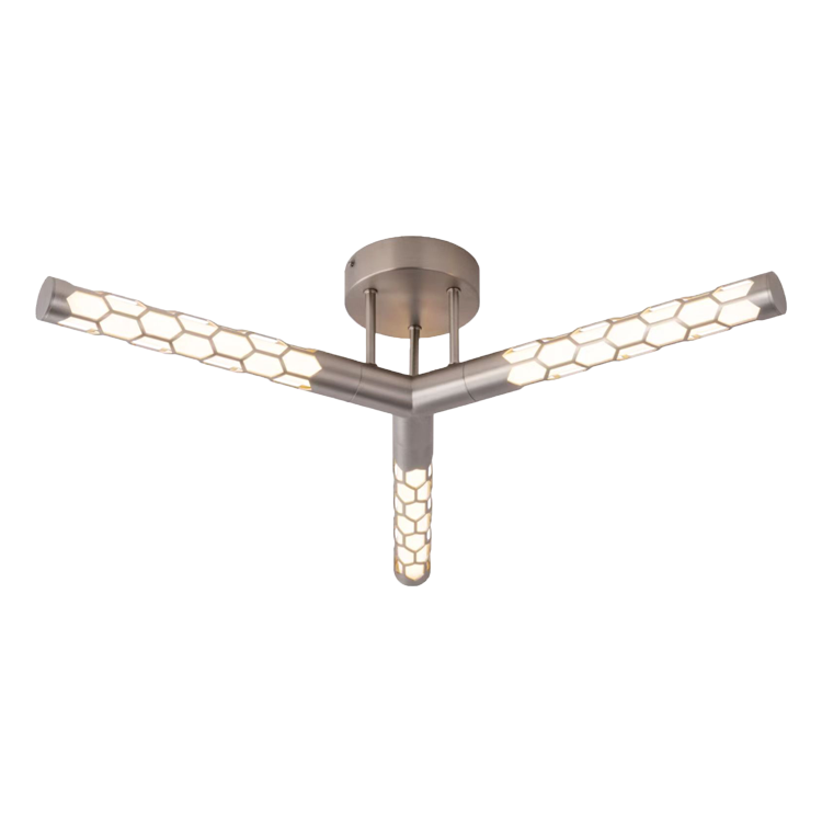 Matte sand nickel acrylic LED ceiling light