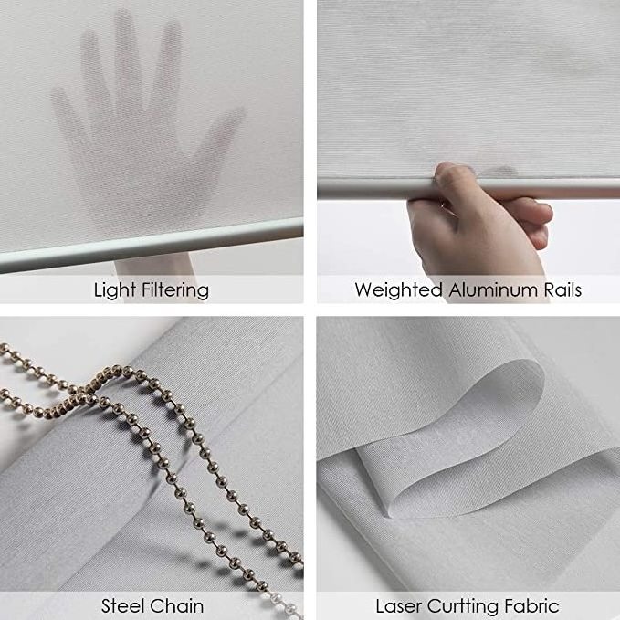 Horizontal Window Bead chain manual roller blinds, 38mm aluminum roller shade