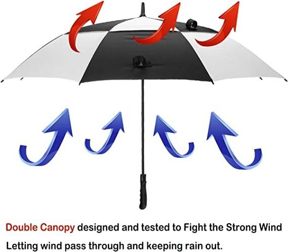 OVERSIZED GOLF UMBRELLA FOR RAIN AND WIND