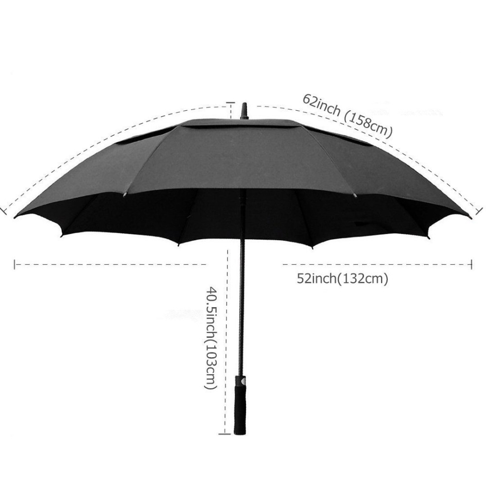 lady use golf size anti wind large magnetic umbrella