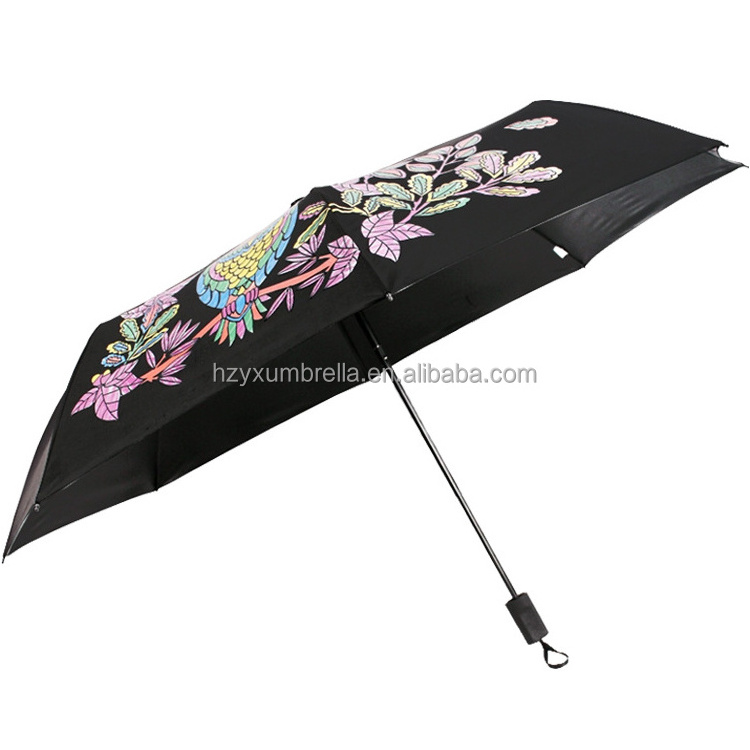 Hot sale folding color changing umbrella magic owl umbrella