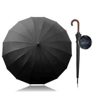 Windproof Umbrella Royal Walk - Black Large 54 Inches Automatic Open Umbrella Oversized for 2 Persons