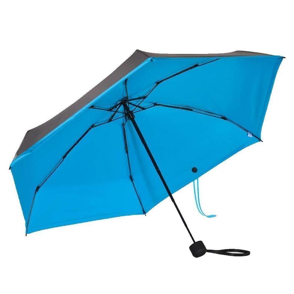 Sun Protection Umbrella Mini Travel Anti-UV Parasol UPF 50+. 6.7'' Length 5 Folding Compact Pocket Umbrella.