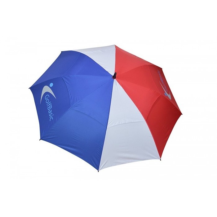 GolfBasic Full EP Coated Automatic Open Double Canopy red blue umbrella