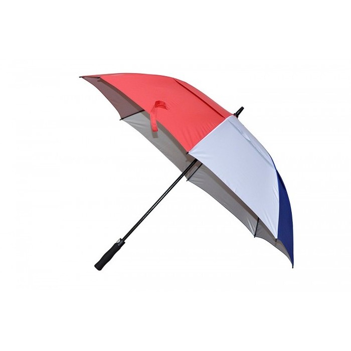 GolfBasic Full EP Coated Automatic Open Double Canopy red blue umbrella