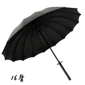 New Design Black Gun Japanese Samurai Sword Handle Straight Umbrella