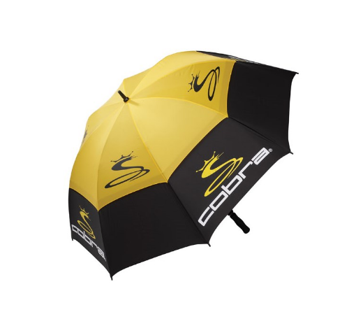 YELLOW  DOUBLE BLACK CANOPY GOLF UMBRELLA 68