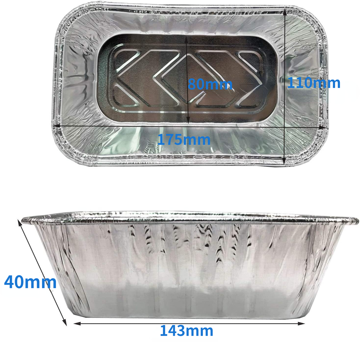 Disposable Food Grade Aluminum Foil Baking Pan 100pcs 450ml Aluminium Foil Container Small Silver Foil Tray With Lid2025